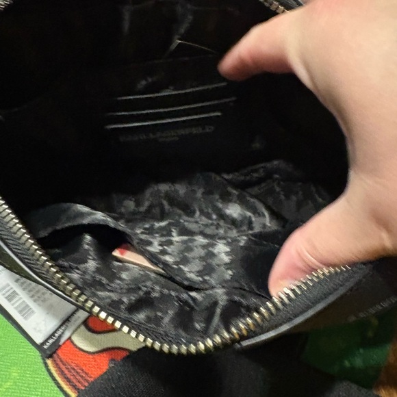 Karl Lagerfeld Black Messenger Bag with Iconic Design - Picture 2 of 2